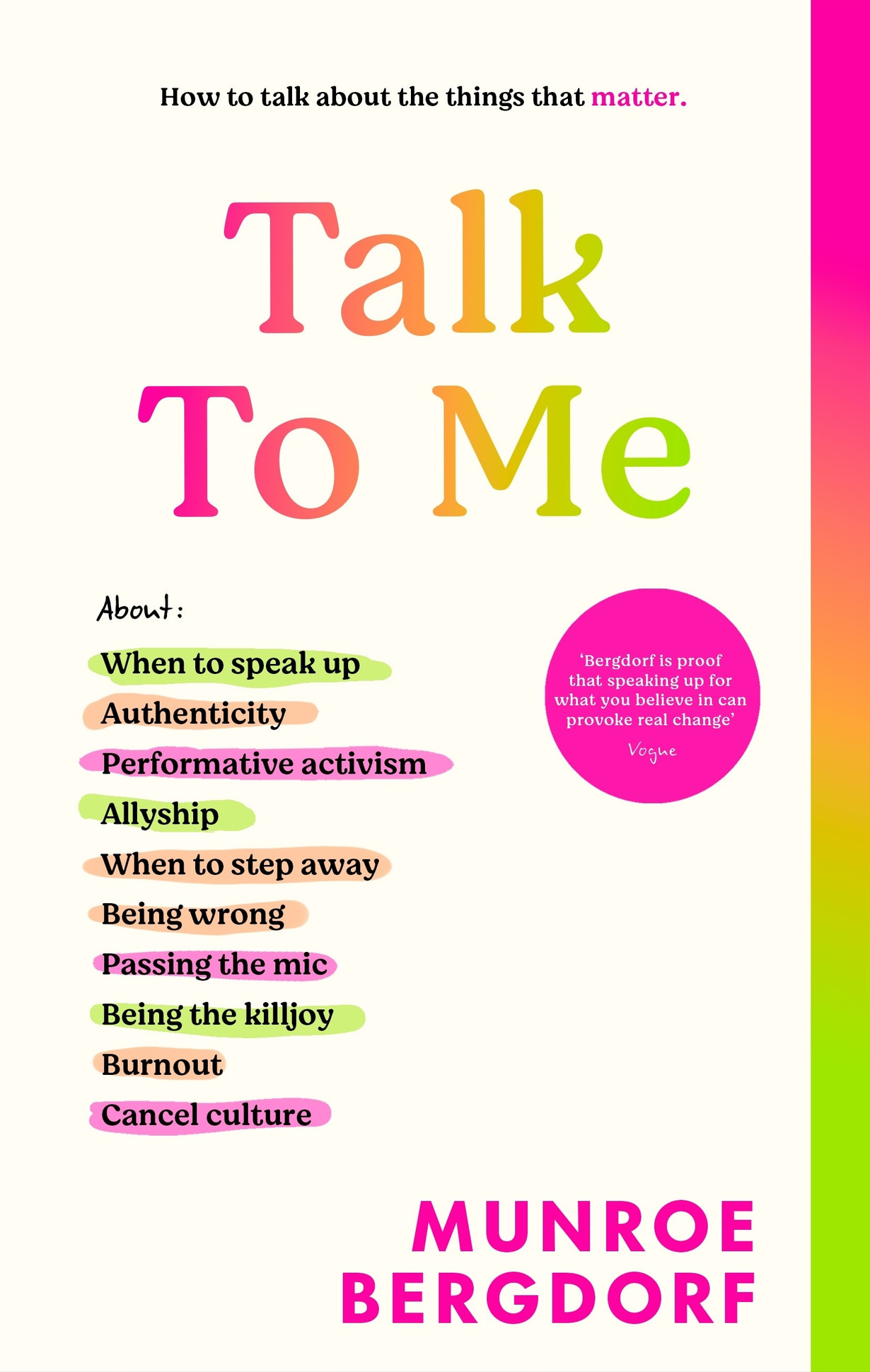 Talk To Me: How to talk about the things that matter