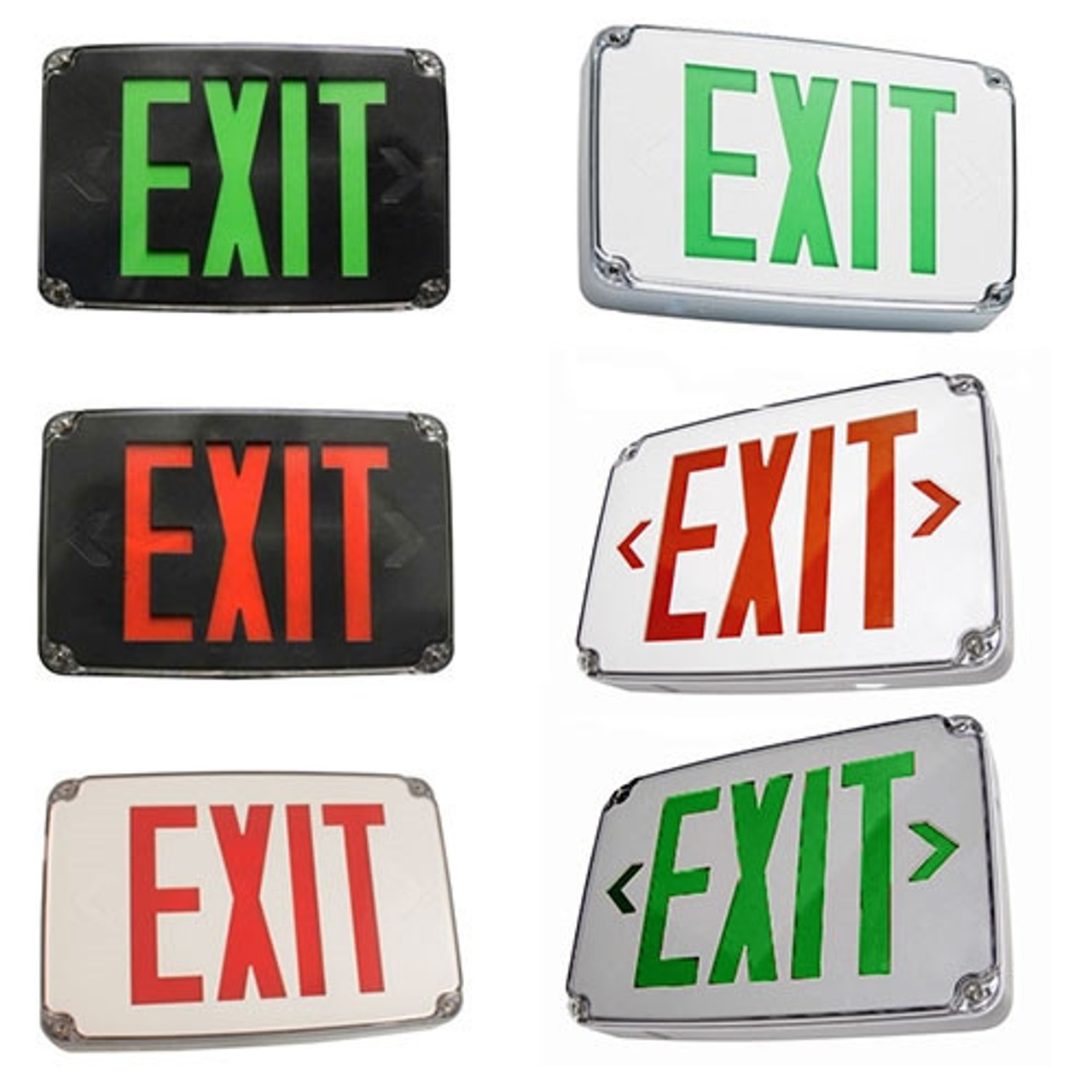 Wet Location Exit Sign with Battery Back-Up Compact Size
