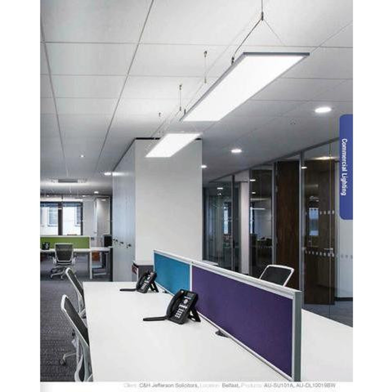 Ledningsevne foran Regan LED Indirect Direct Flat Panel Light - Direct/Indirect Suspended Office  Lights - 4FT 40W