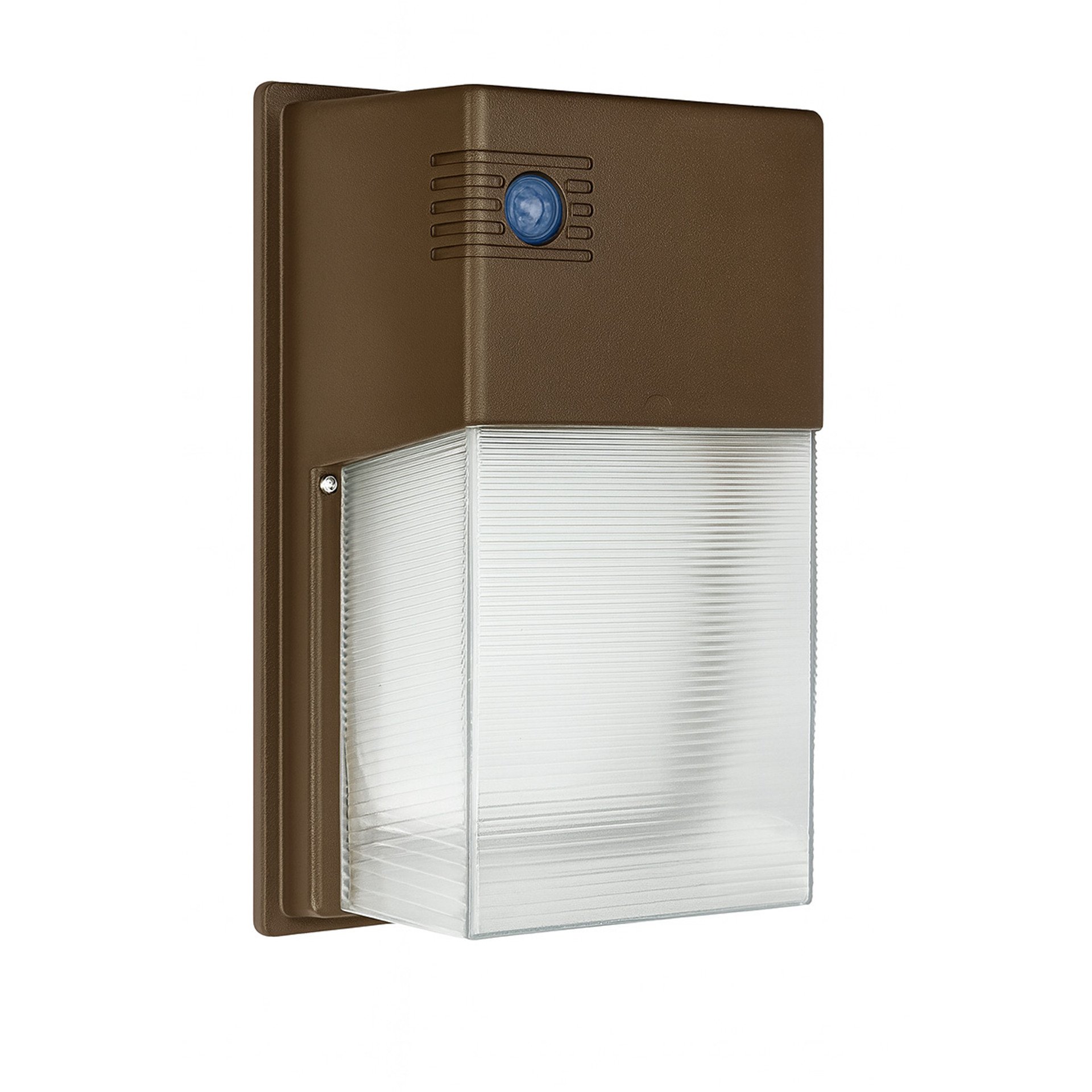 LED wall pack light, 13W 20W 26W tunable, bronze finish, side view studio image