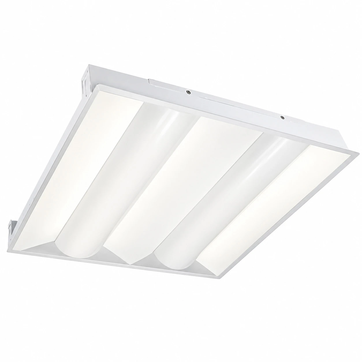 LED Double Basket Troffer 2X2 - Recessed Drop Ceiling Mount - Multi Wattage 25/30/35W 4375 Max Lumens 4375 - Color Selectable 35K/40K/50K  - 120-277V - Dimmable 0-110V - White