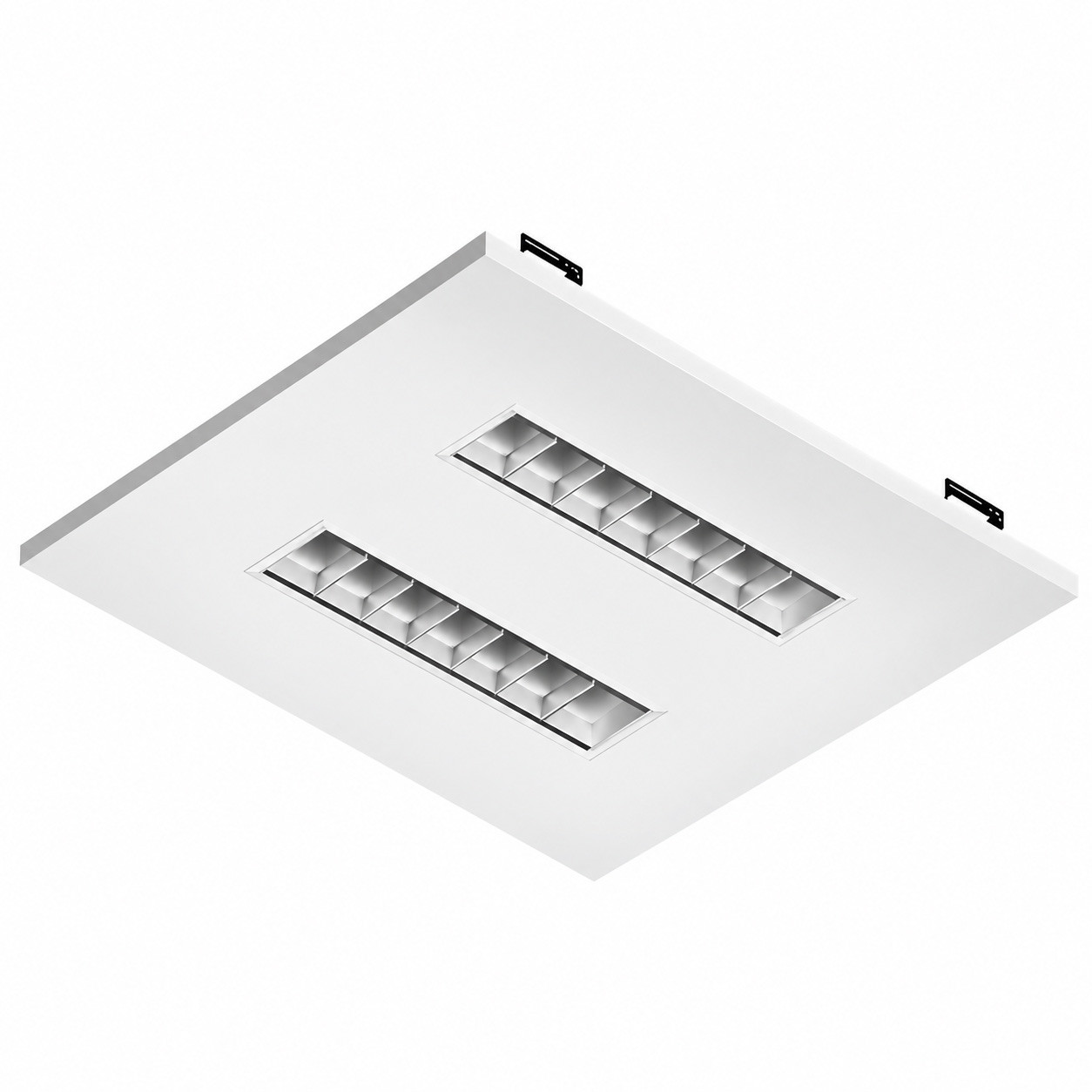 2X2 LED Drop In T-Bar Light - With Motion Sensor - 20W - 120-277V -  Color Temperature Selectable 30K/35K/40K/50K - Louvered Lens - Dimmable - White Finish
