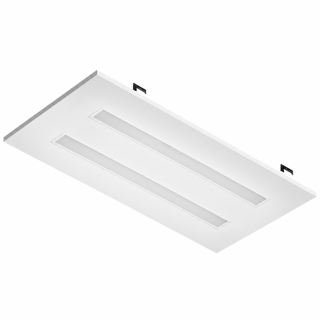 2X4 LED Drop In T-Bar Light - With Motion Sensor - 60W - 120-277V -  Color Temperature Selectable 30K/35K/40K/50K - Frosted Lens - Dimmable - White Finish