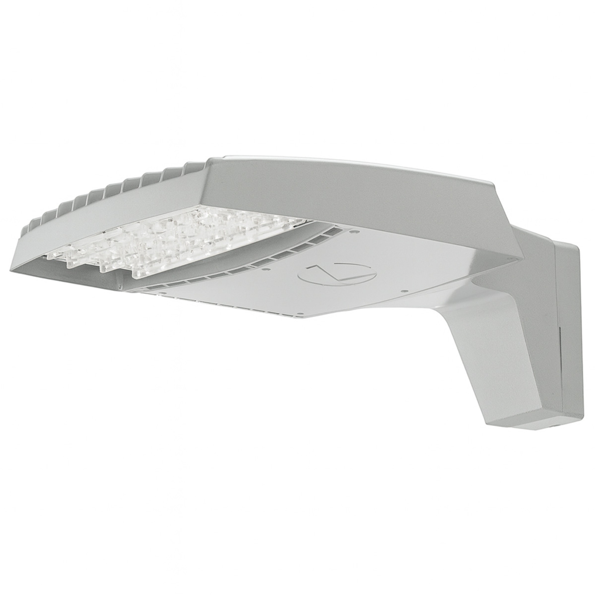 RSX LED Area Light, Size 1, 7479 Lumens, 4000K Cool White, Type IV Forward Beam, 120-277V, Round pole mounting, Natural aluminum finish - RSX LED1 LED P1 40K R4 MVOLT RPA DNAXD