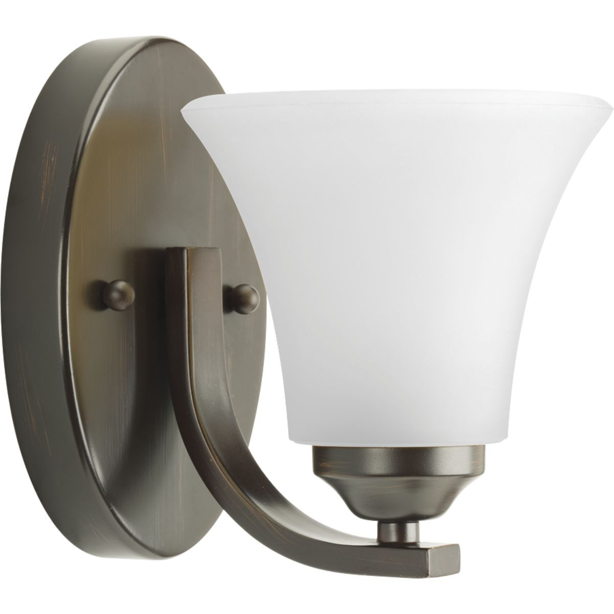 Progress Lighting Bath & Vanity Light - Adorn Collection One-Light Antique Bronze Etched Glass Traditional Bath Vanity Light - Model P2008-20W