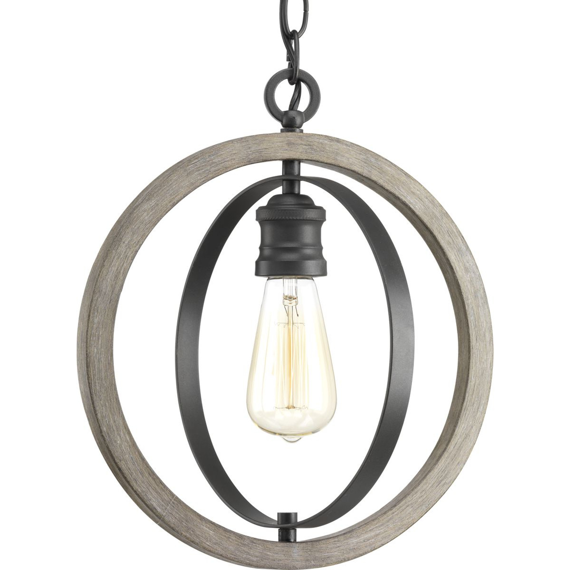 Progress Lighting Pendants Light - Conestee Collection One-Light Graphite Farmhouse Pendant Light - Model P500092-143