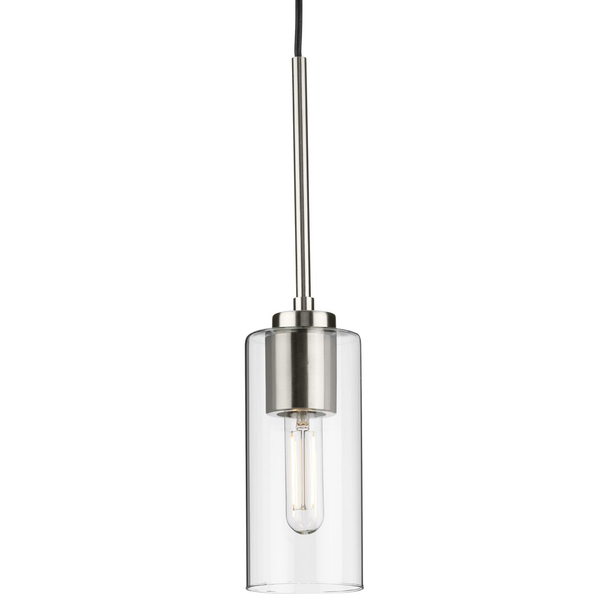 Progress Lighting Pendants Light - Cofield Collection One-Light Brushed Nickel Transitional Pendant - Model P500403-009