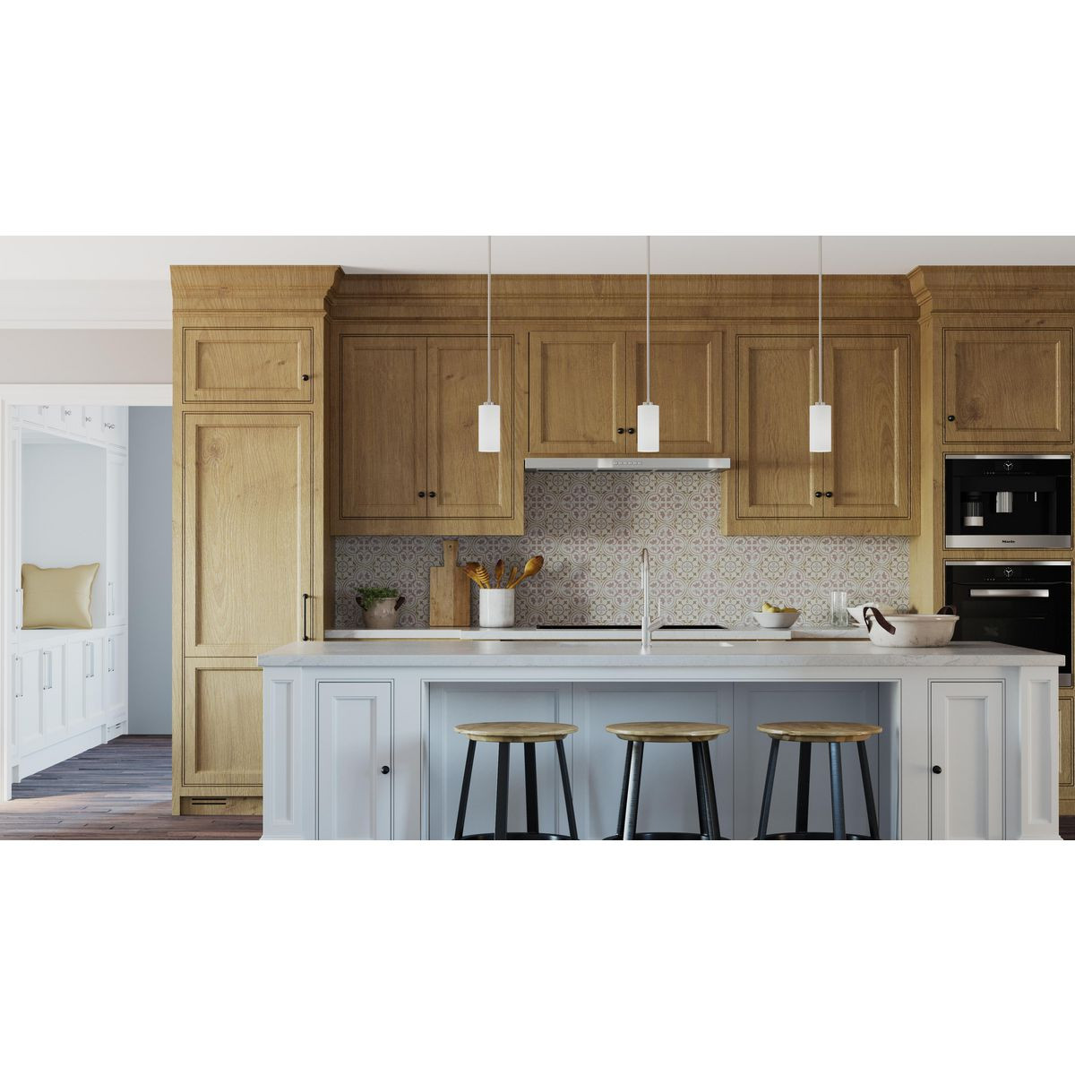 Progress Lighting Cofield Collection One-Light Polished Chrome Transitional Pendant - Dry Location Listed Application Shot Model P500404-015