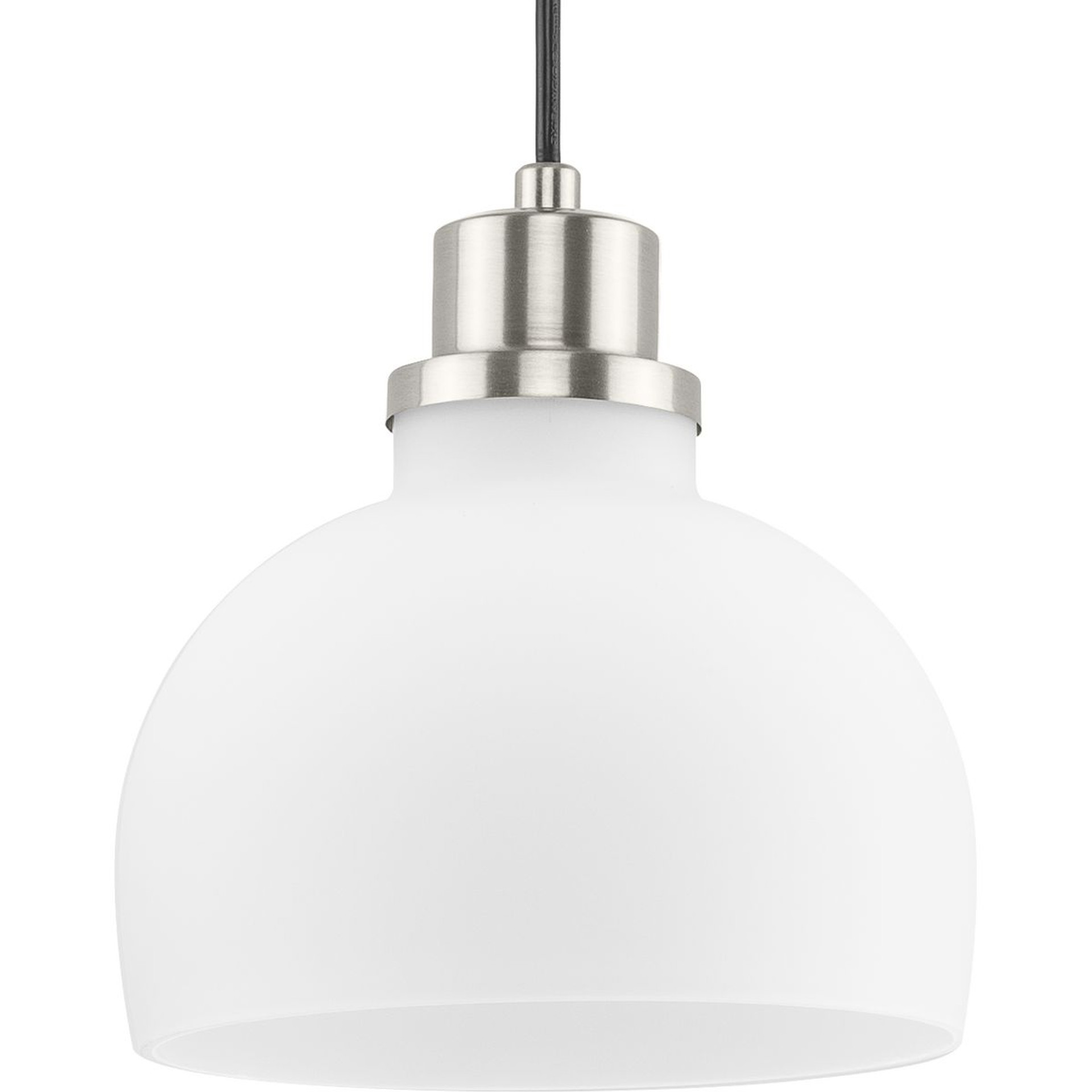 Progress Lighting Pendants Light - Garris Collection One-Light Brushed Nickel Etched Opal Glass Transitional Mini-Pendant - Model P500406-009