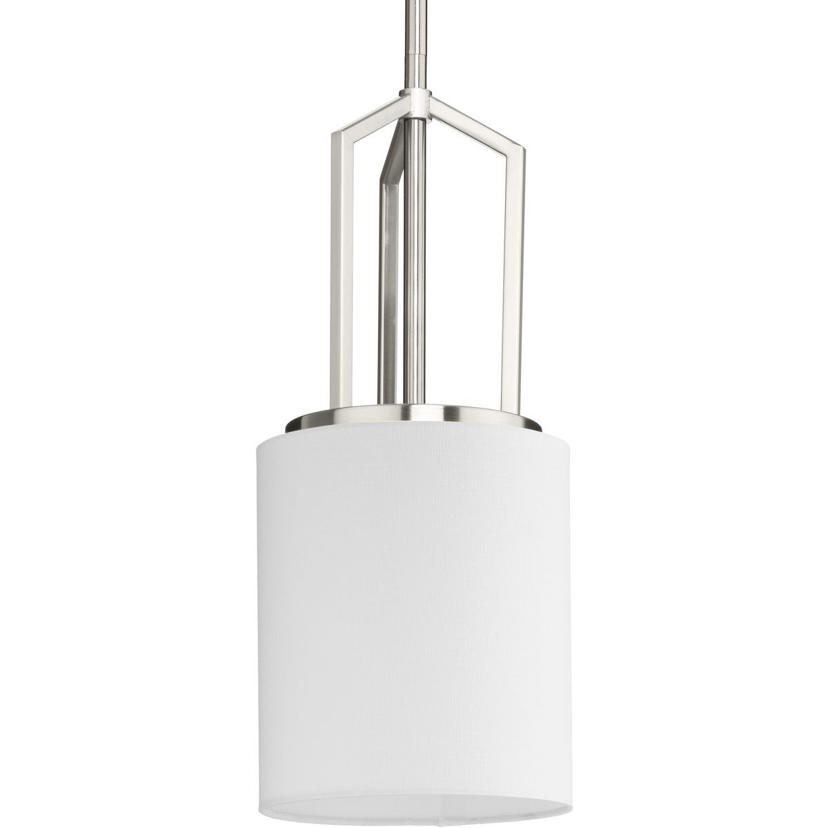 Progress Lighting Pendants Light - Goodwin Collection One-Light Brushed Nickel Modern Farmhouse Pendant - Model P500410-009