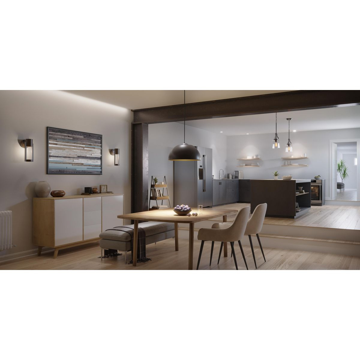 Progress Lighting Dome Collection One-Light LED Pendant - Dry Location Listed Application Shot Model P5341-2030K9