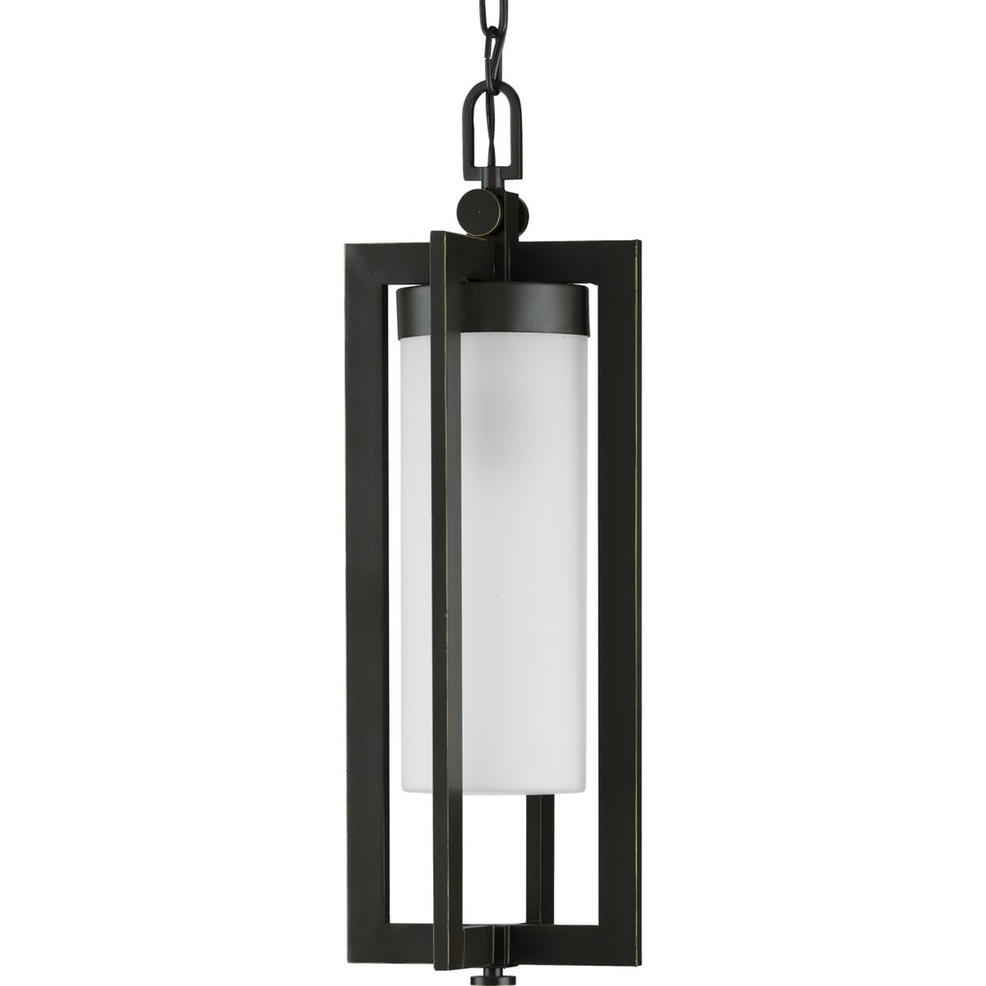 Progress Lighting Chandeliers Light - Elevate Collection Three-Light Matte Black Etched White Glass Mid-Century Modern Chandelier Light - Model P400021-031