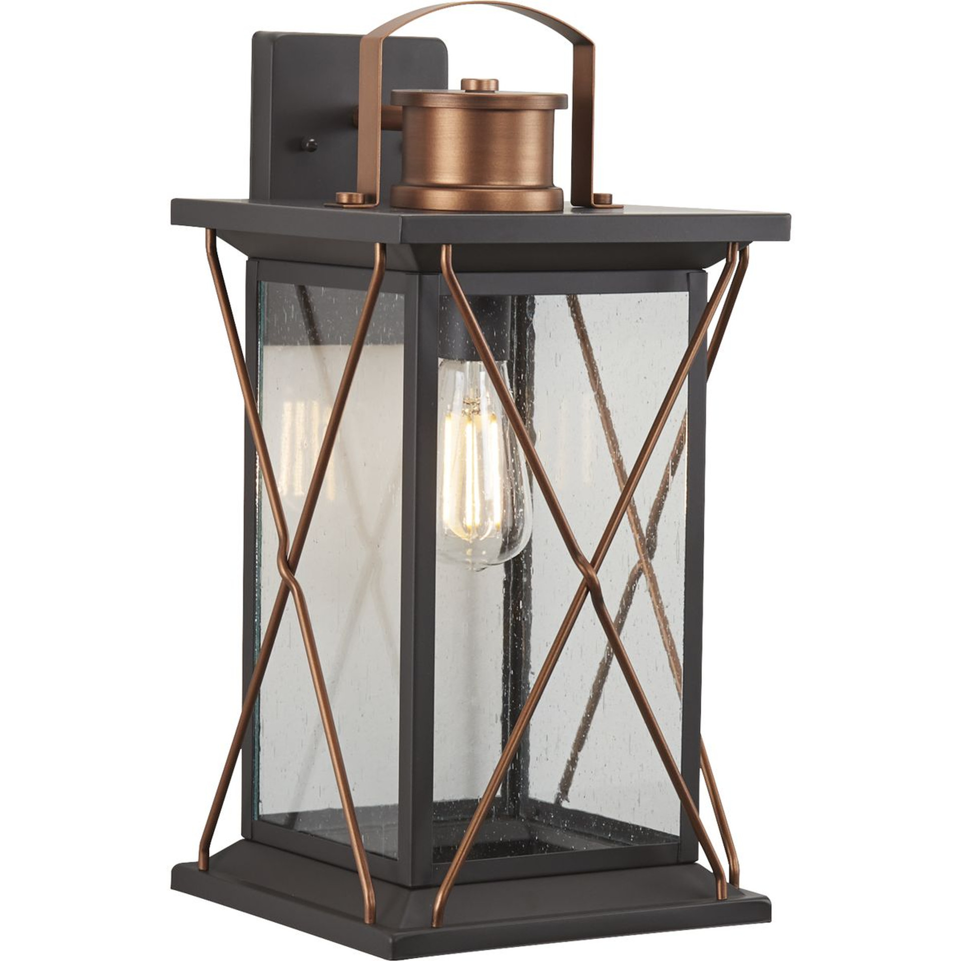 Progress Lighting Outdoor Light - Barlowe Collection Antique Bronze One-Light Large Wall Lantern - Model P560158-020