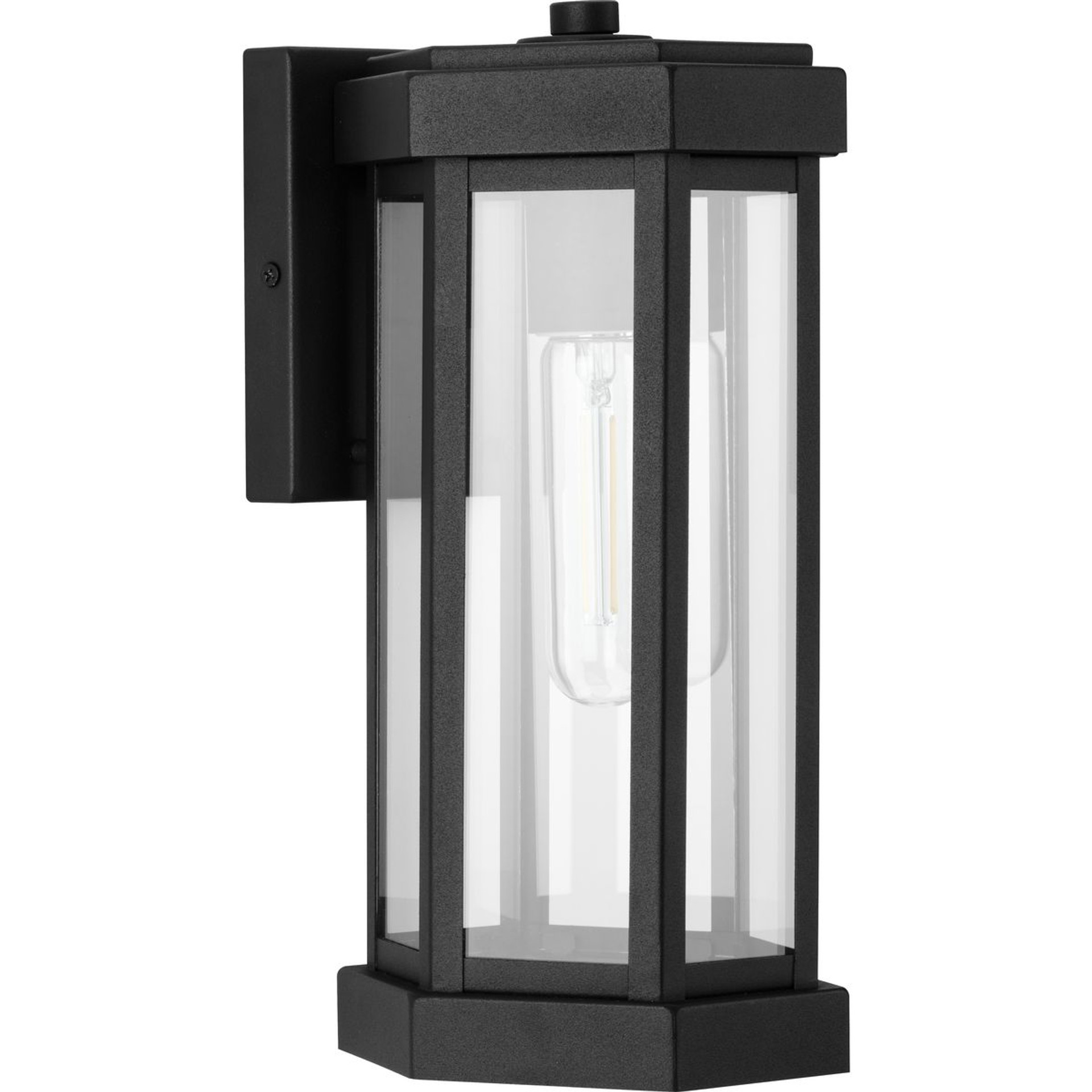 Progress Lighting Wall Bracket Light - Quadrant LED Collection Two-Light Matte Black Modern Style Wall Light - Model P710103-031-30