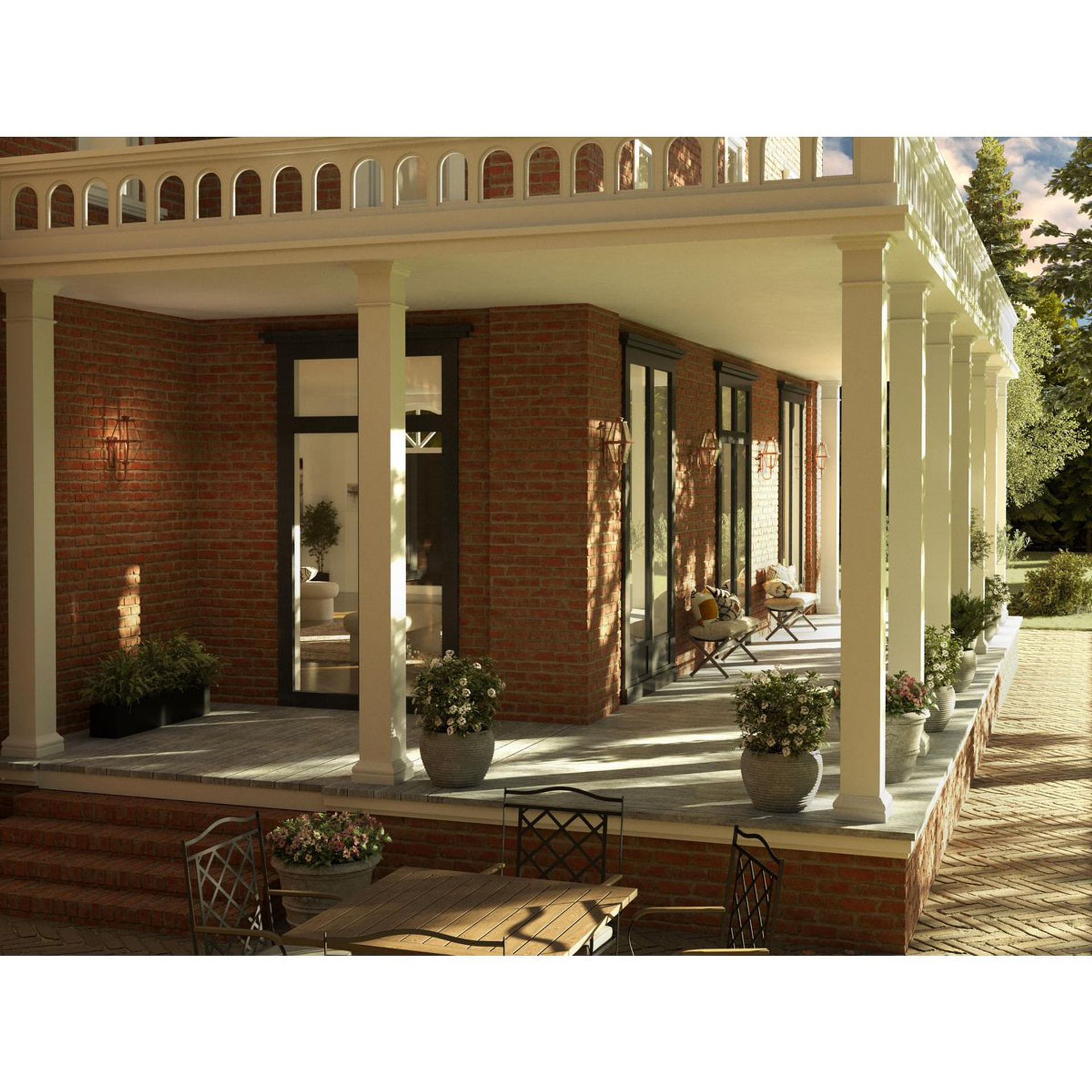 Progress Lighting Bradshaw Collection One-Light Antique Copper Clear Glass Transitional Medium Outdoor Wall Lantern - Wet Location Listed Application Shot Model P560348-169