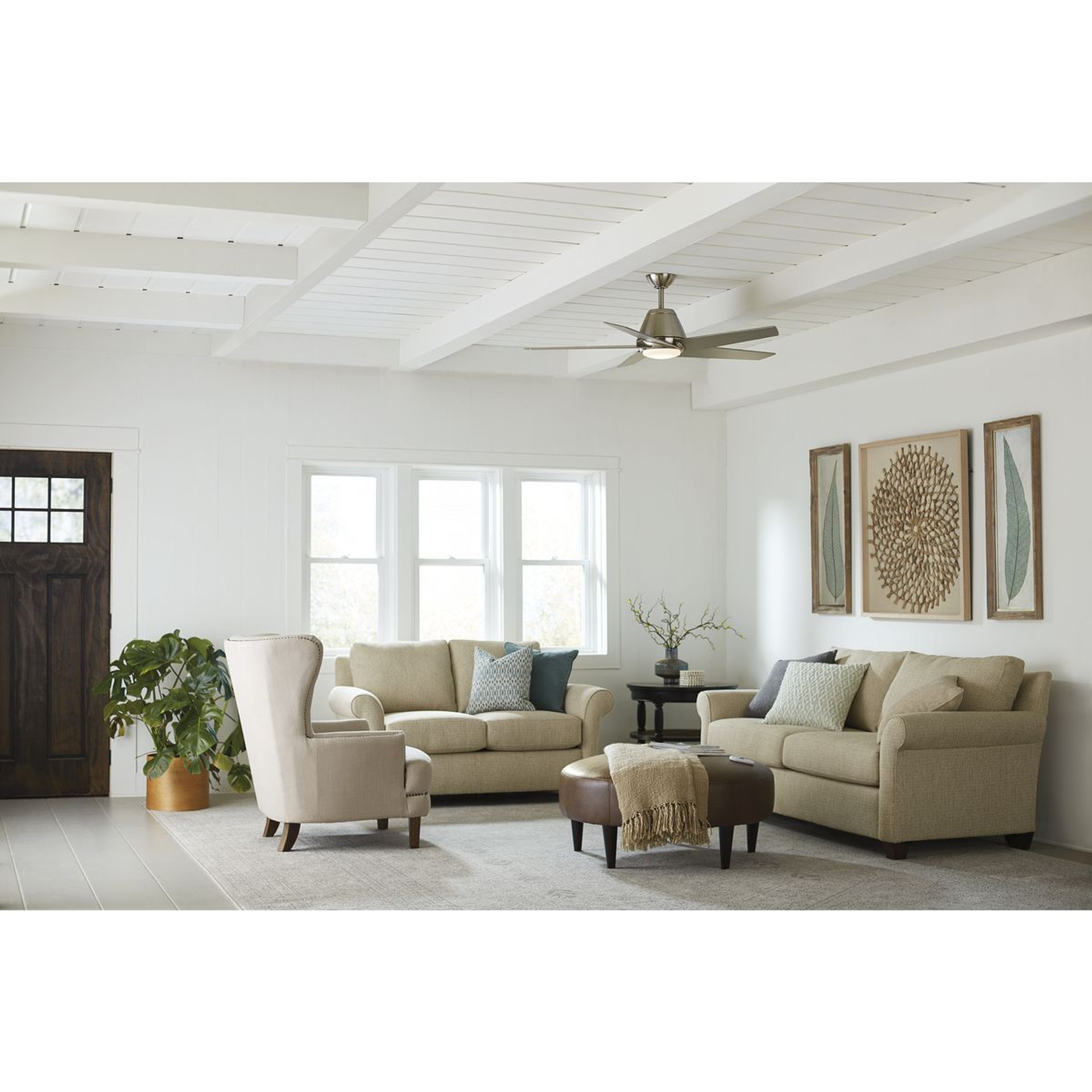 Progress Lighting Gust Collection 54" Five Blade Ceiling Fan - Dry Location Listed Application Shot Model P2582-0930K