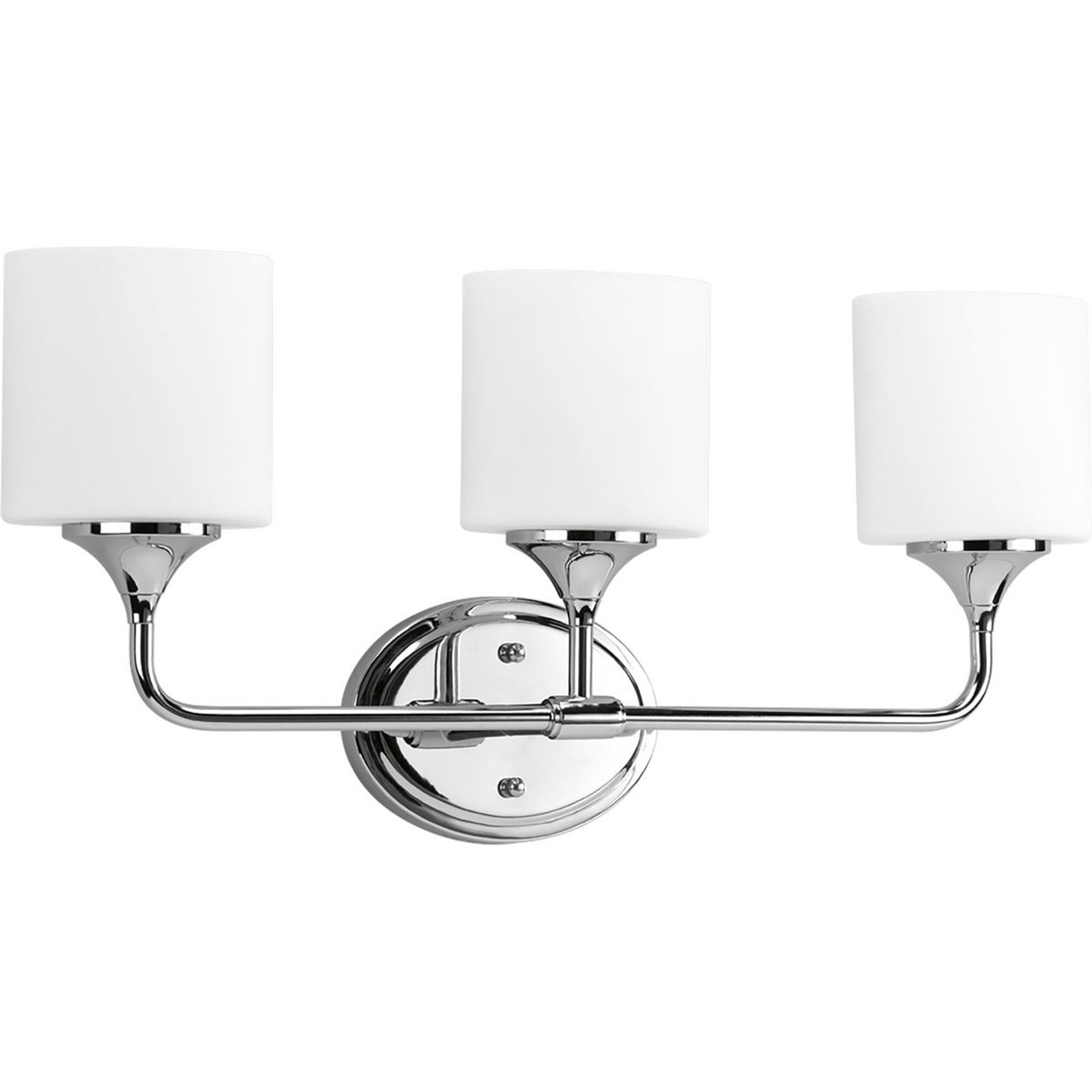 Progress Lighting Bath & Vanity Light - Lynzie Collection Three-Light Polished Chrome Etched Opal Glass Modern Bath Vanity Light - Model P2803-15