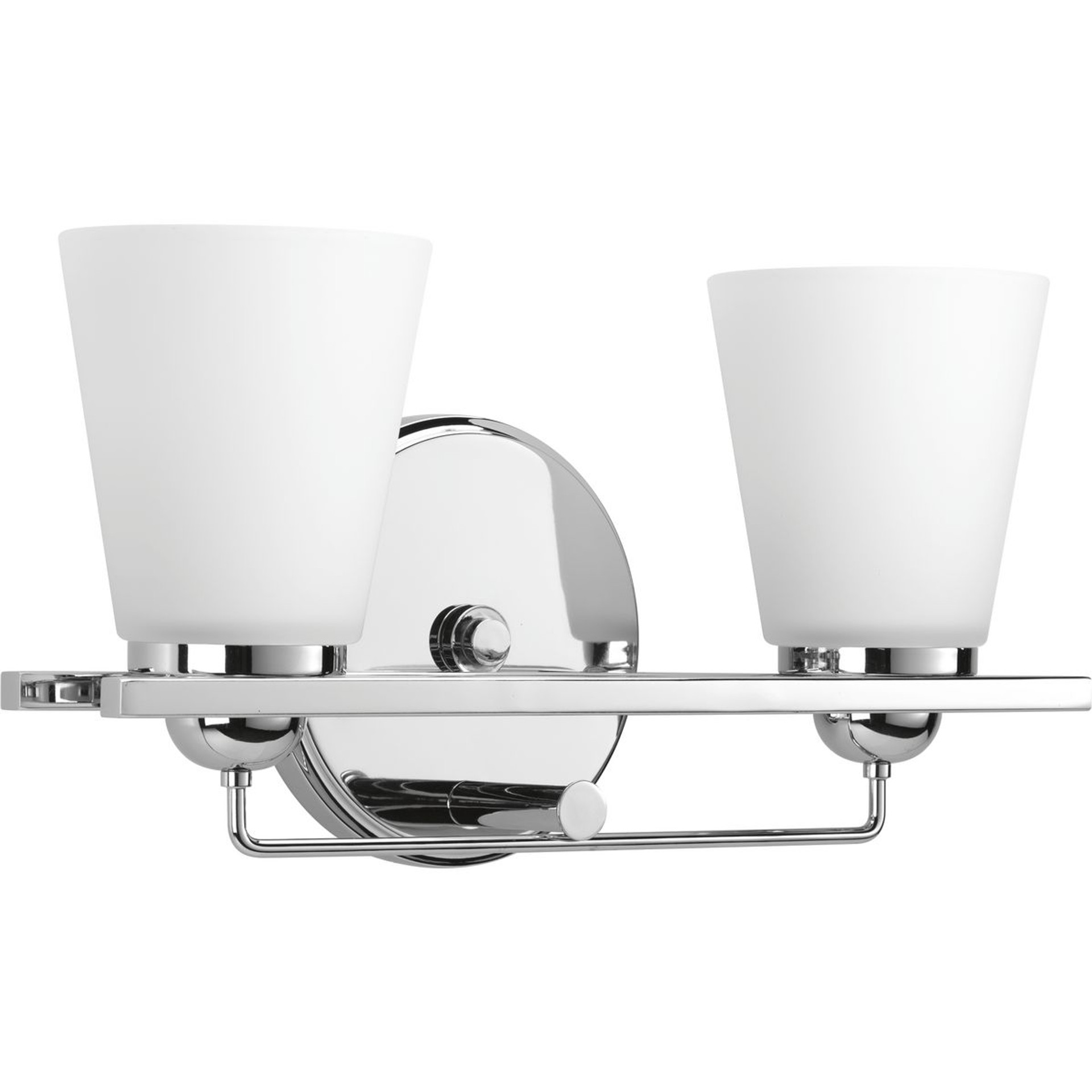 Progress Lighting Bath & Vanity Light - Flight Collection Two-Light Polished Chrome Etched Glass Coastal Bath Vanity Light - Model P300001-015