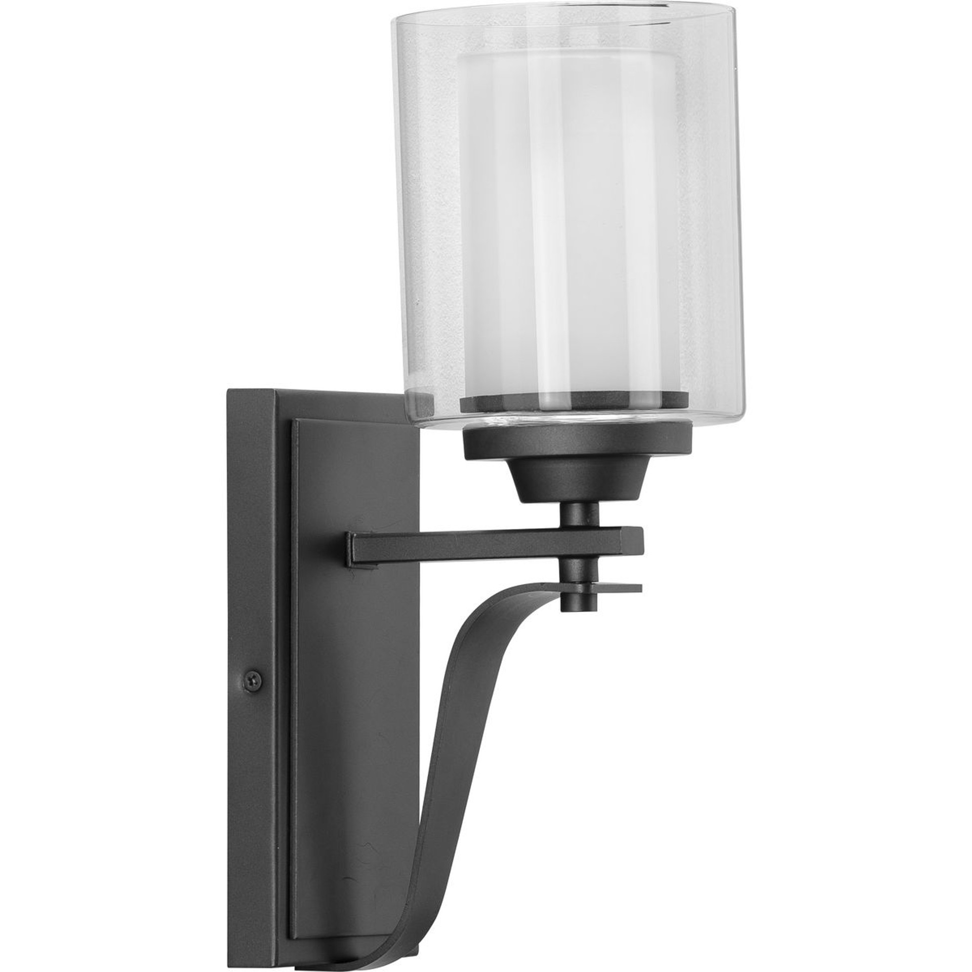 Progress Lighting Bath & Vanity Light - Kene Collection One-Light Graphite Clear Glass Craftsman Bath Vanity Light - Model P300120-143