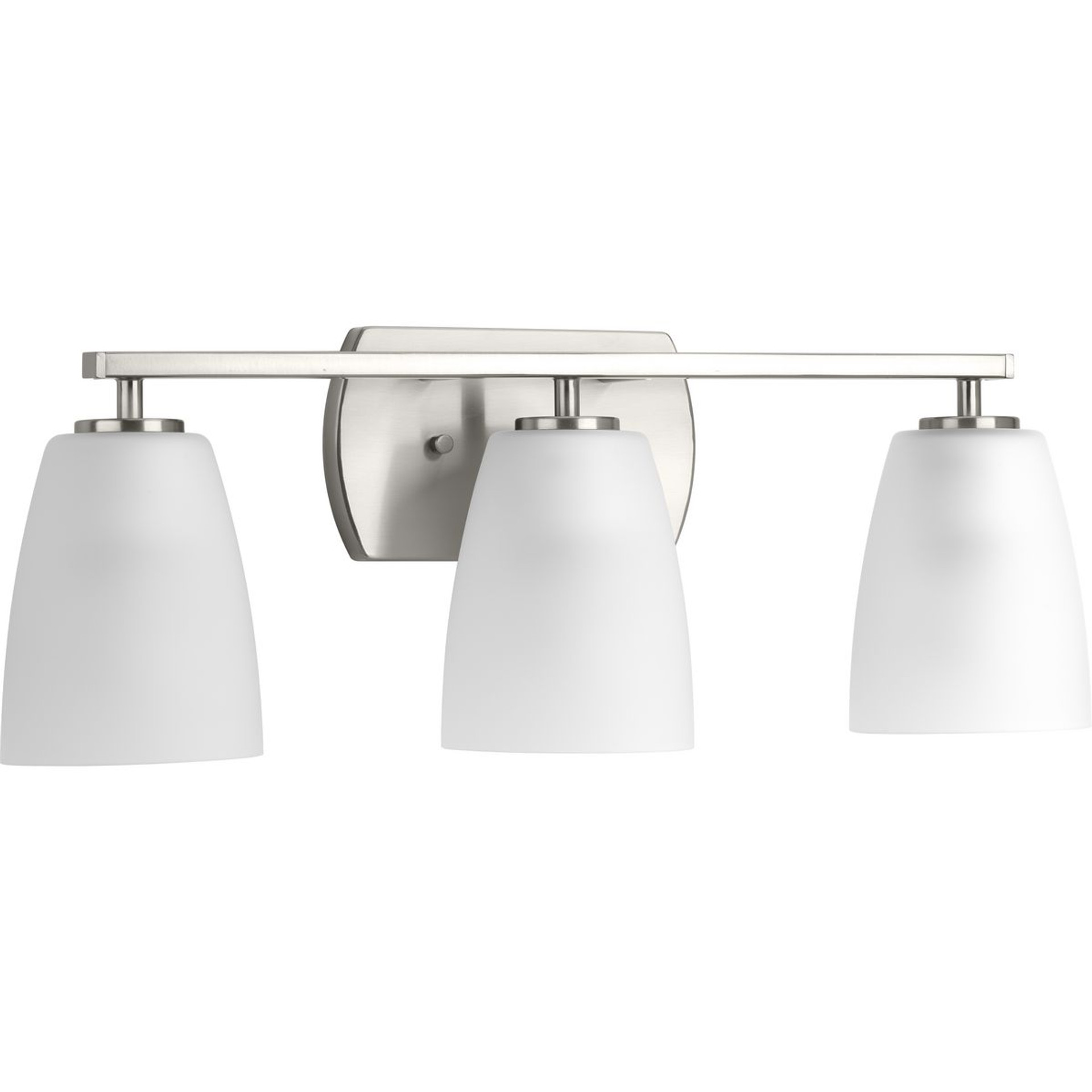 Progress Lighting Pendants Light - Opal Glass One-Light Brushed Nickel Traditional Pendant Light - Model P5013-09