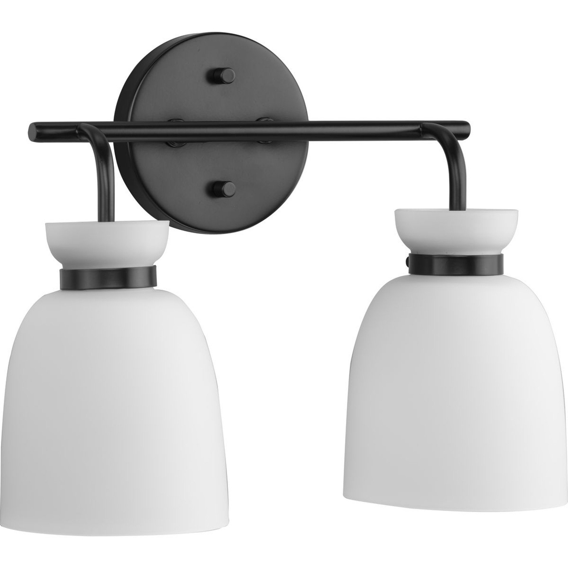Progress Lighting Bath & Vanity Light - Lexie Collection Two-Light Matte Black Contemporary Vanity Light - Model P300485-31M
