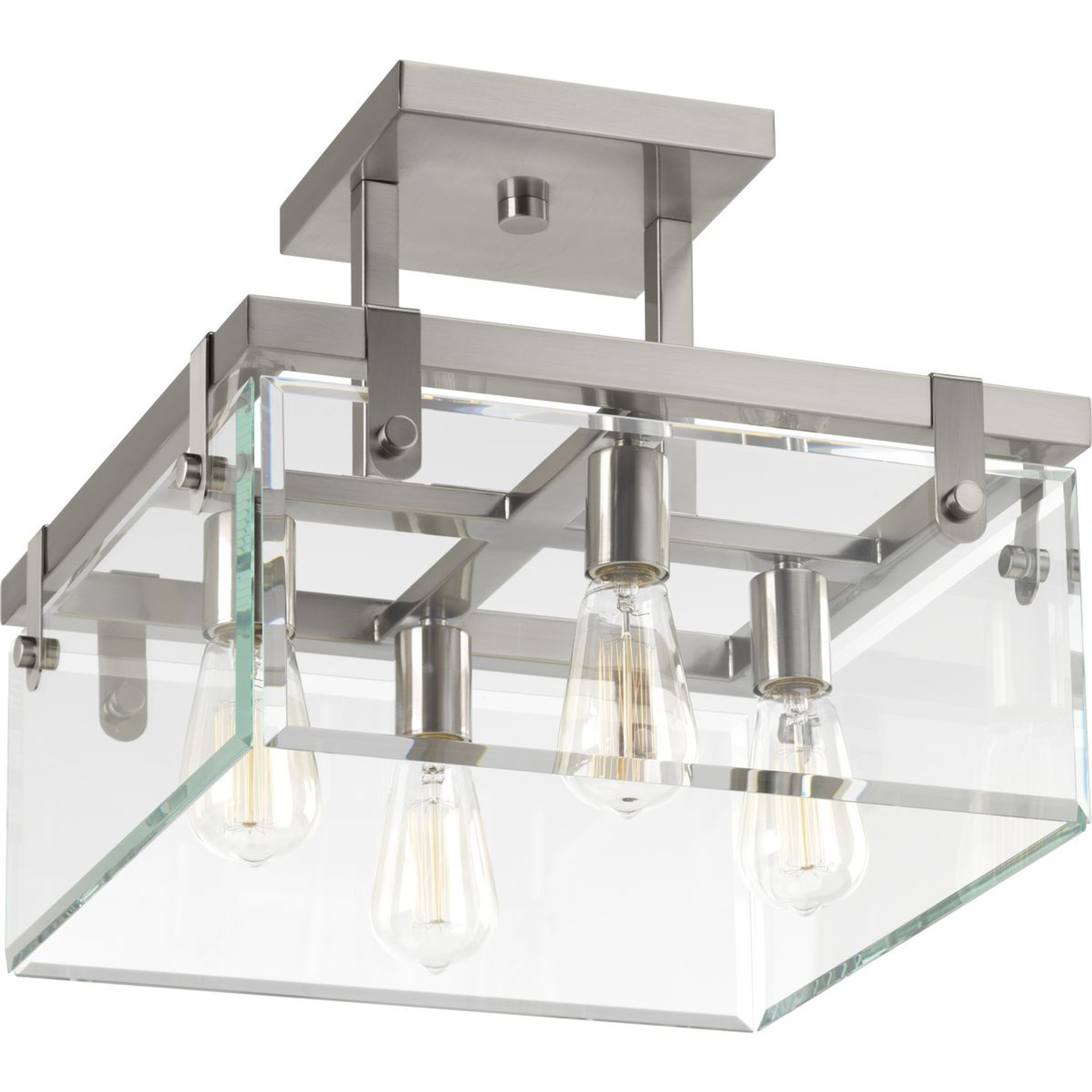 Progress Lighting Close-to-Ceiling Light - Glayse Collection 16-3/4" Semi-Flush/Convertible - Model P350090-009