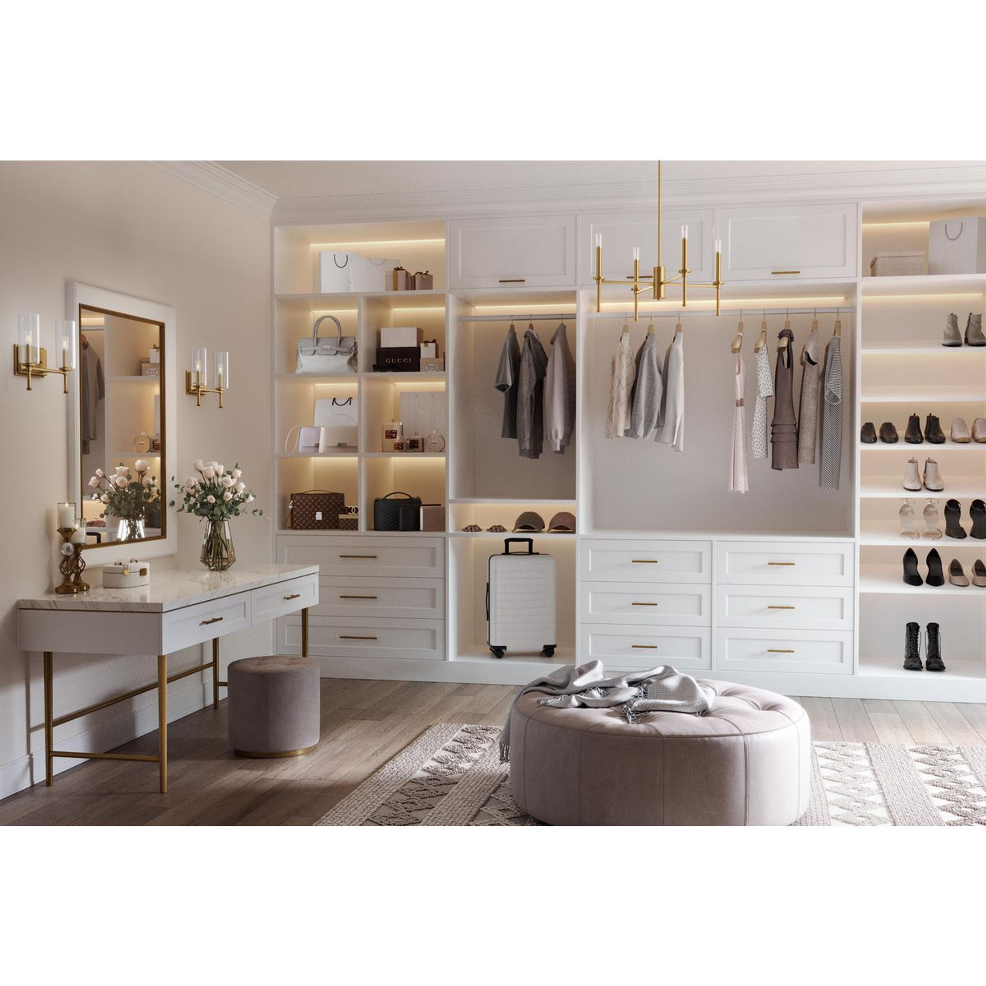 Progress Lighting Elara Collection Four-Light New Traditional Vintage Brass Chandelier Light - Dry Location Listed Application Shot Model P400293-163