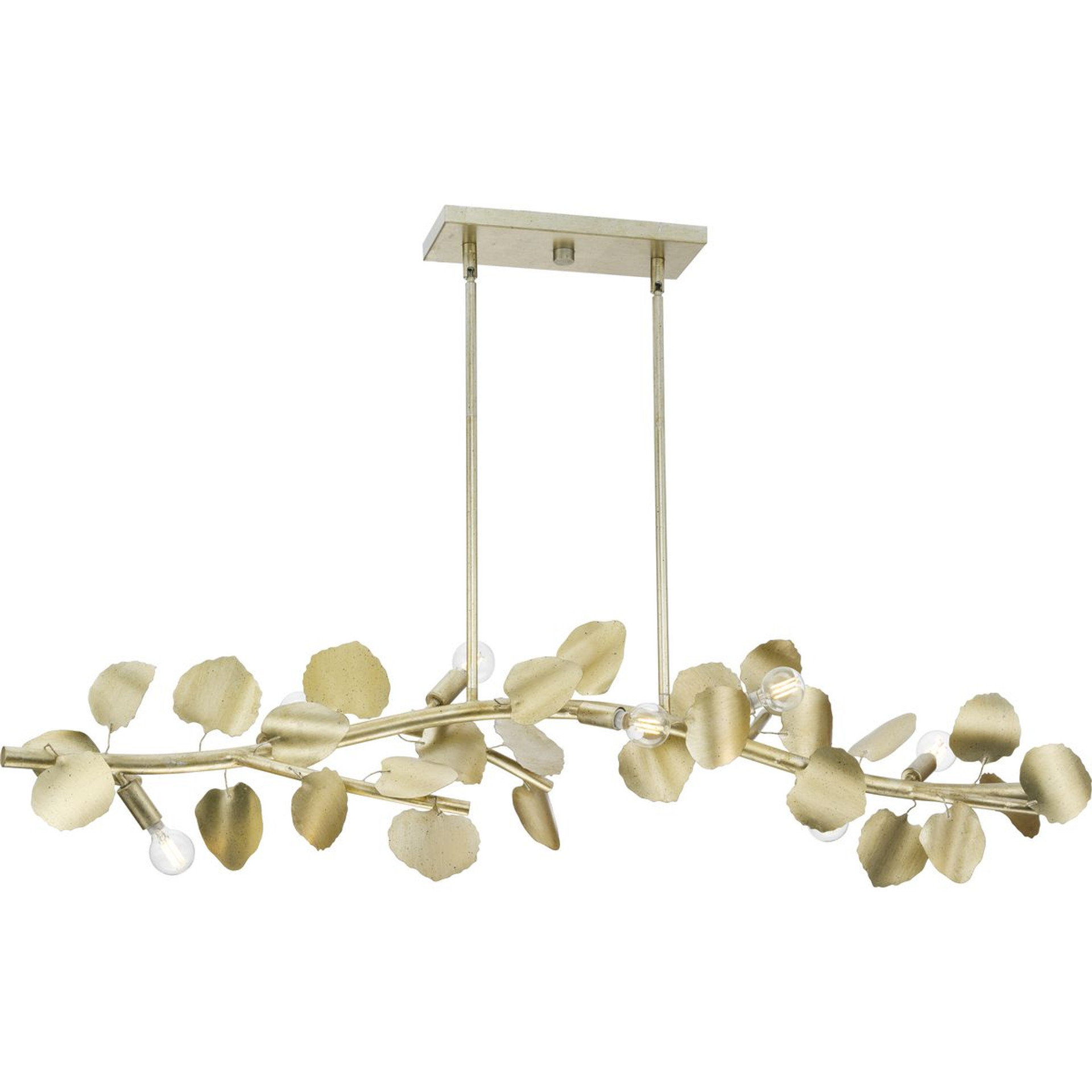 Progress Lighting Island/Linear Light - Laurel Collection 7-Light Gilded Silver Transitional Linear Light - Model P400361-176