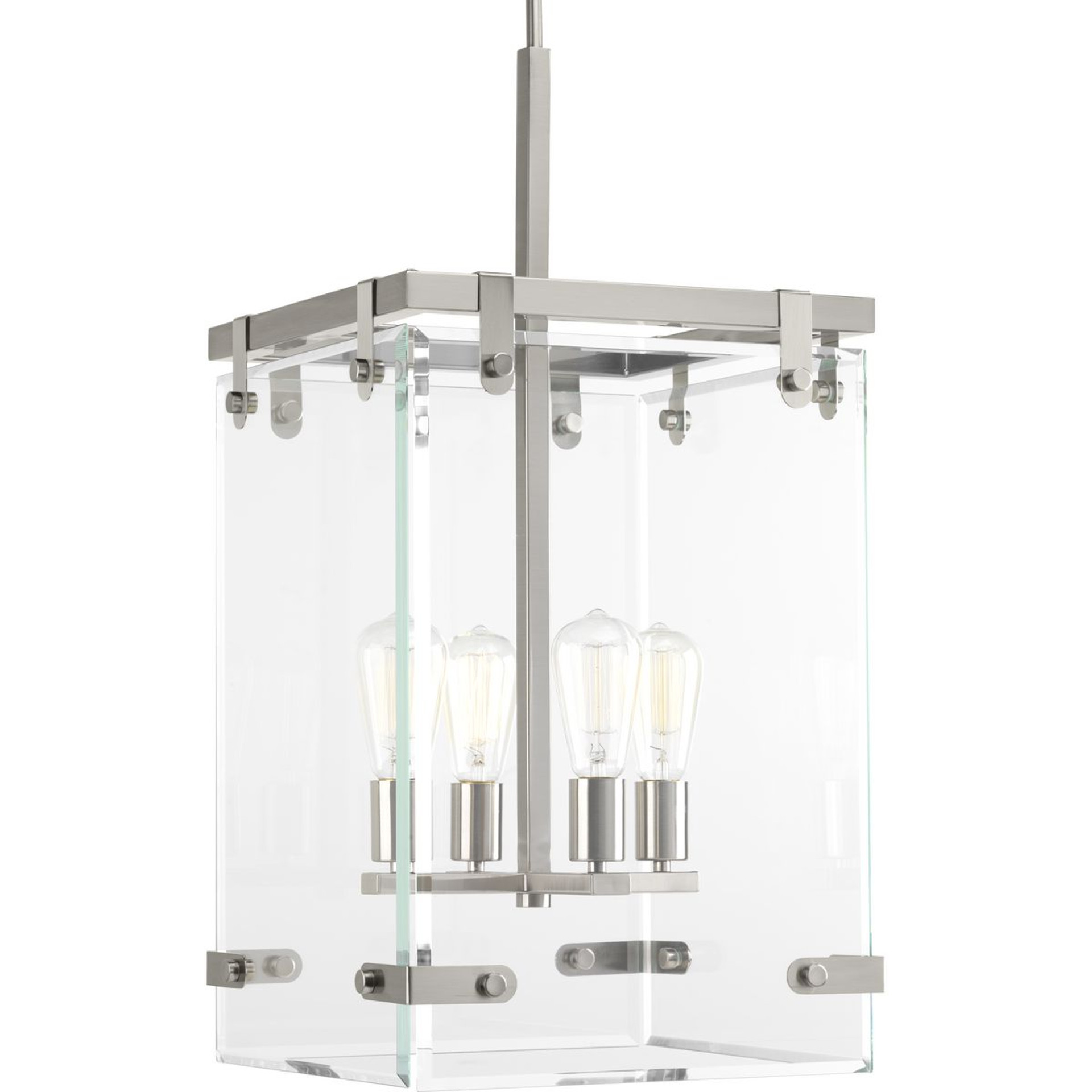 Progress Lighting Bath & Vanity Light - Trinity Collection Four-Light Antique Bronze Etched Glass Traditional Bath Vanity Light - Model P3193-20