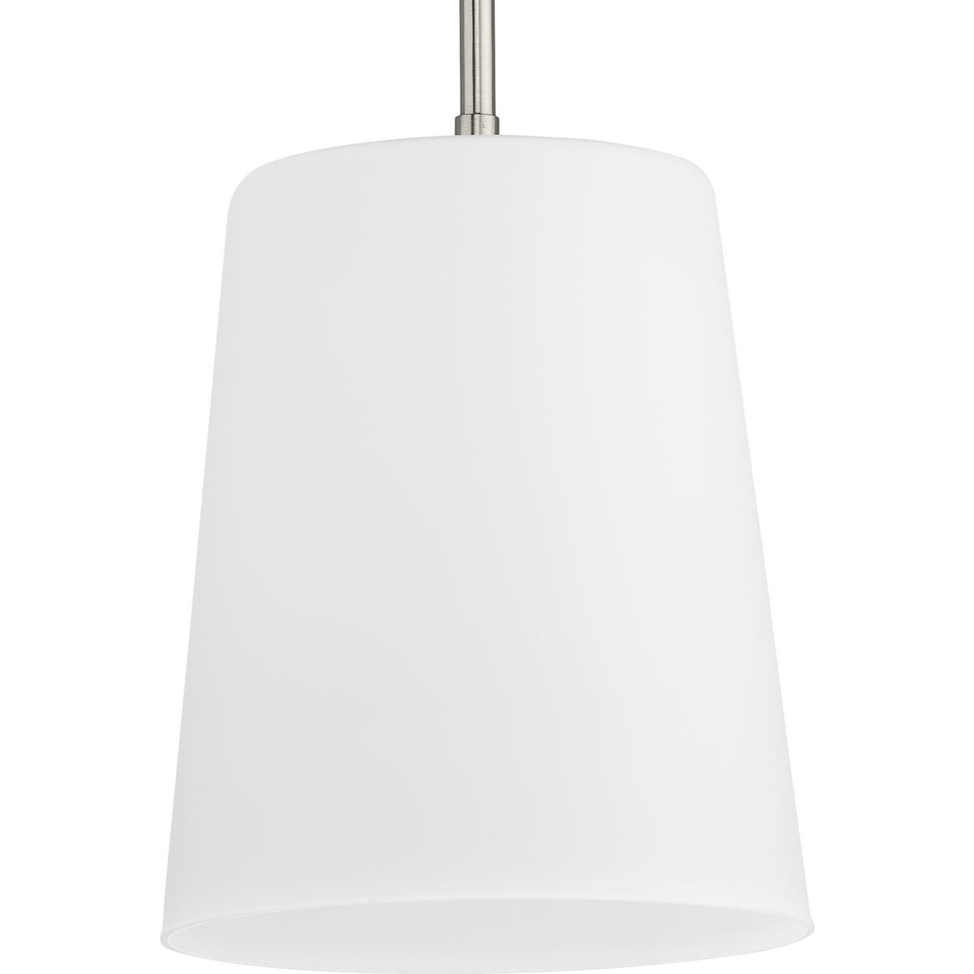 Progress Lighting Pendants Light - Clarion Collection One-Light Brushed Nickel Etched White Transitional Pendant - Model P500429-009