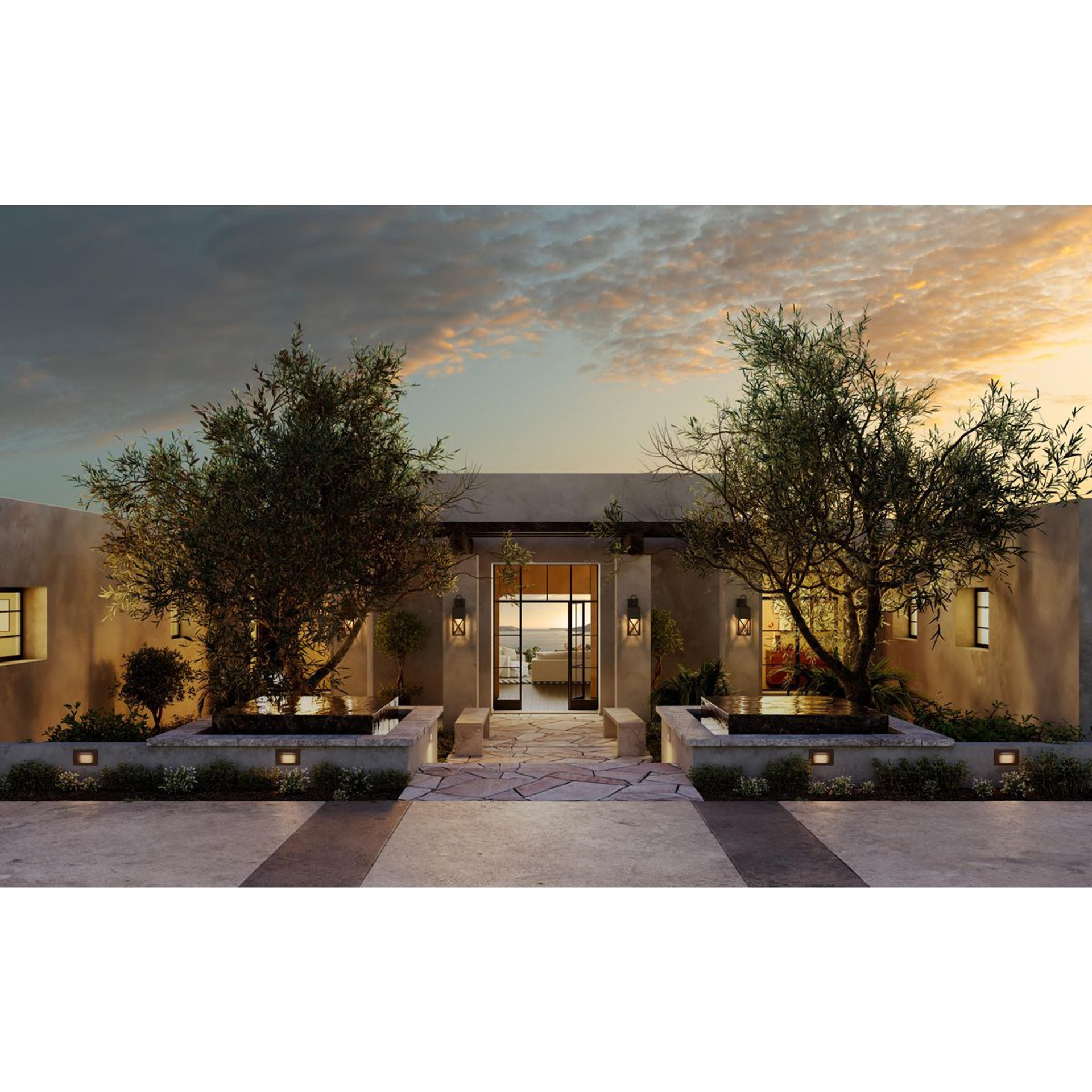 Progress Lighting Birkdale Collection One-Light Modern Farmhouse Antique Bronze Outdoor Wall Lantern - Wet Location Listed Application Shot Model P560316-020