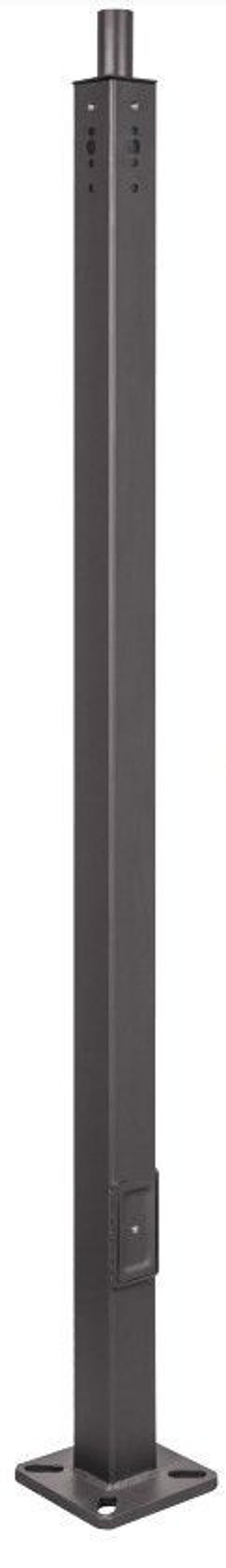15 Foot Square Pole For Surface Mount - Steel With Bronze Finish - 4 Inch Diameter With 2.5 Inch Tenon Adapter