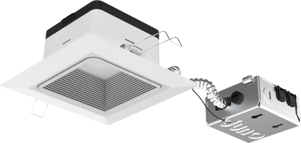 Lithonia JPDZ4SQNCMF 120 FRPC - Juno Podz 4In Square New Construction Mounting Frame, 120V, Forward/Reverse Phase Cut