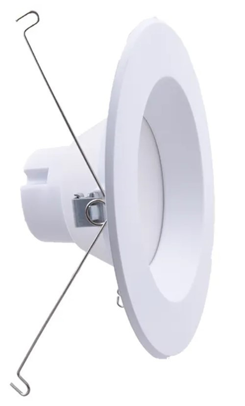 4 Inch Recessed Can Retrofit - Watt Selectable 13W/10W/8W - 1040 Lumens Max - Color Selectable 27K/30K/35K/40K/50K - 120V - Smooth Trim - Recessed Can Required - Dimmable