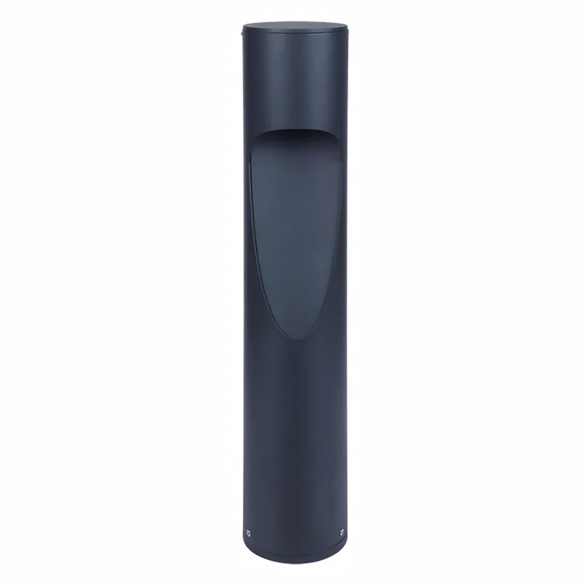 26-inch LED bollard light, black finish, downward shielded design, selectable 3000K, 4000K, 5000K, studio image.