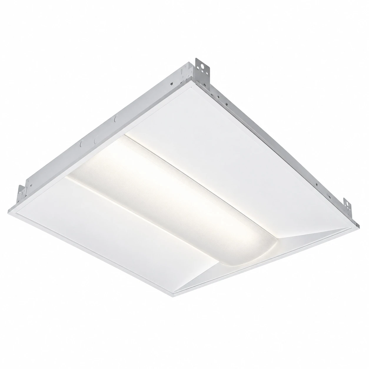 LED Basket Troffer - Selectable 20/25/30 Watt - Recessed Drop Ceiling Mount - 2500-3750 Lumens - Color Selectable 35K/40K/50K - 120-277V - White Finish - Dimmable
