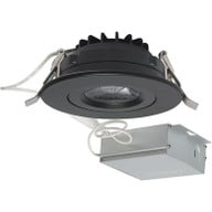 Superior Lighting SLDL619-1 - 4 Inch LED Gimbal Round Downlight - Black - 12 Watt - 850 Lumens - 3000K Soft White - 120V - Dimmable - Recessed Can Not Required