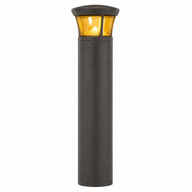 LED turtle-friendly bollard lights with amber illumination, designed for commercial pathways and coastal applications.