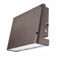 Slim full cut off LED wall pack fixture, bronze, 3000K 4000K 5000K selectable, optional photocell