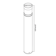 Superior Lighting 9211CPBZ22LED-FC-MCT-K - LED Bollard Light with Cone Reflector and Flat Head- Watt Selectable 12/16/22W - Color Selectable 30K/40K/50K - Bronze Finish