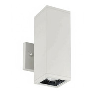 LED cylinder wall light, 20W, selectable 3000K 4000K 5000K, white finish, architectural downlight, clean white background