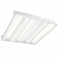 LED Double Basket Troffer 2X2 - Recessed Drop Ceiling Mount - Multi Wattage 25/30/35W 4375 Max Lumens 4375 - Color Selectable 35K/40K/50K  - 120-277V - Dimmable 0-110V - White