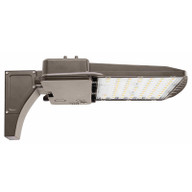 LED Parking Lot Area Light - Watt Selectable - 140W/120W/90W/60W - Color Selectable 30K/40K/50K - 23000 Max Lumens - 480V - Wall Mount - Bronze Finish