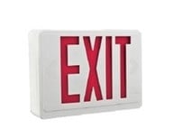 Quantum thermoplastic exit/unit combo, LED, Red, High output battery, Emergency operation with self-diagnostic, Less lamp heads, Master pack of 6