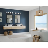 Progress Lighting Cascadia Collection Four-Light Bath & Vanity - Damp Location Listed Application Shot Model P2149-20