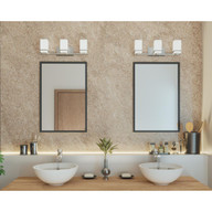 Progress Lighting Metric Collection Three-Light Bath & Vanity - Damp Location Listed Application Shot Model P2195-15