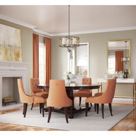 Progress Lighting Cirrine Collection Three-Light Antique Bronze Etched White Glass Global Chandelier Light - Dry Location Listed Application Shot Model P4699-20