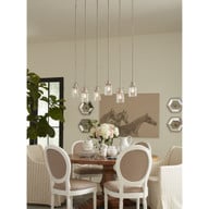 Progress Lighting Calhoun Collection One-Light Brushed Nickel Clear Glass Farmhouse Mini-Pendant Light - Dry Location Listed Application Shot Model P500055-009