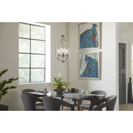 Progress Lighting Lassiter Collection Three-Light Brushed Nickel Foyer - Dry Location Listed Application Shot Model P500209-009