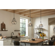 Progress Lighting Bastille Collection One-Light White Coastal Pendant Light - Dry Location Listed Application Shot Model P500236-030